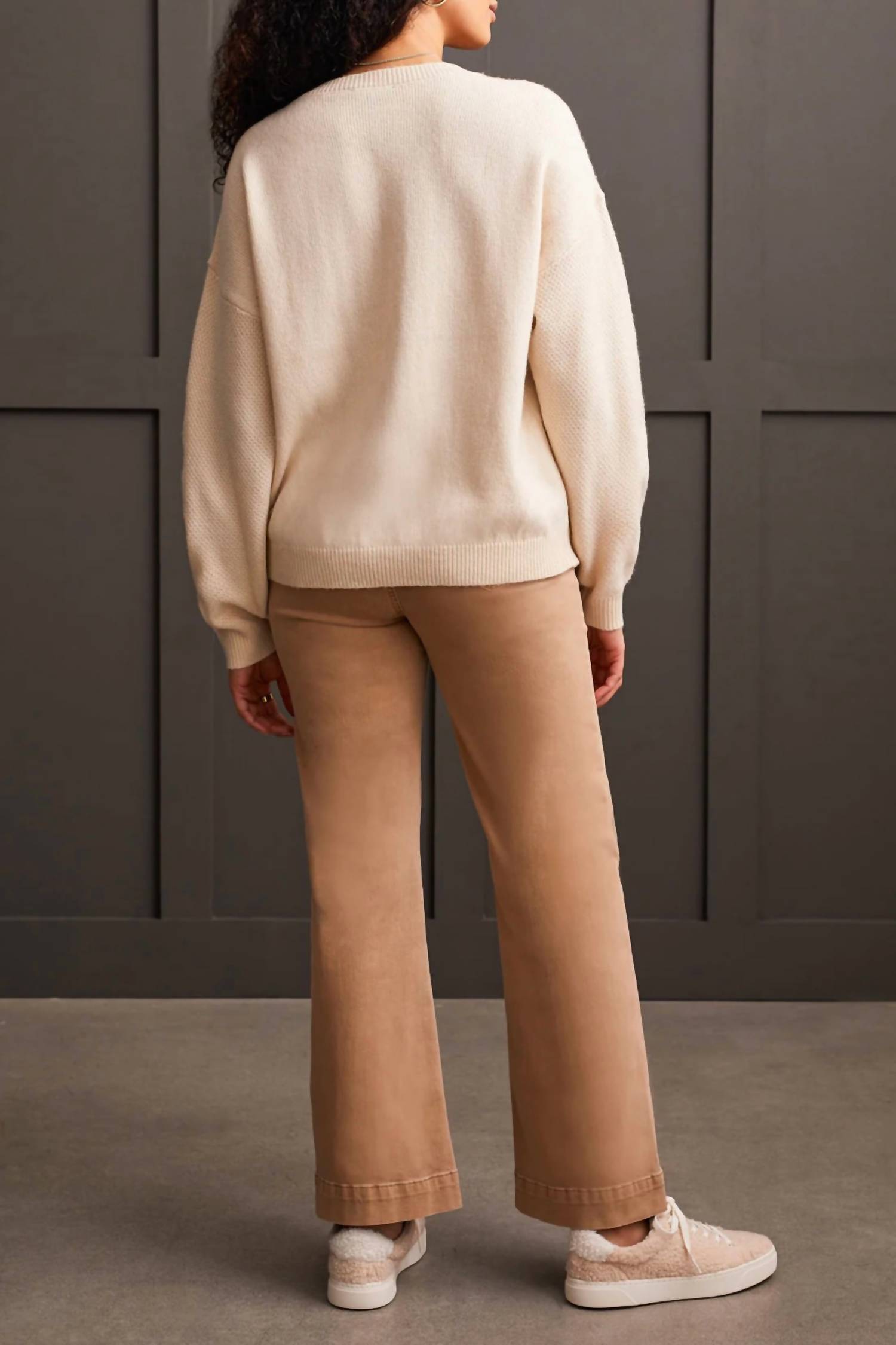 Tribal - Long Sleeves Crew Neck Sweater With Embroidery