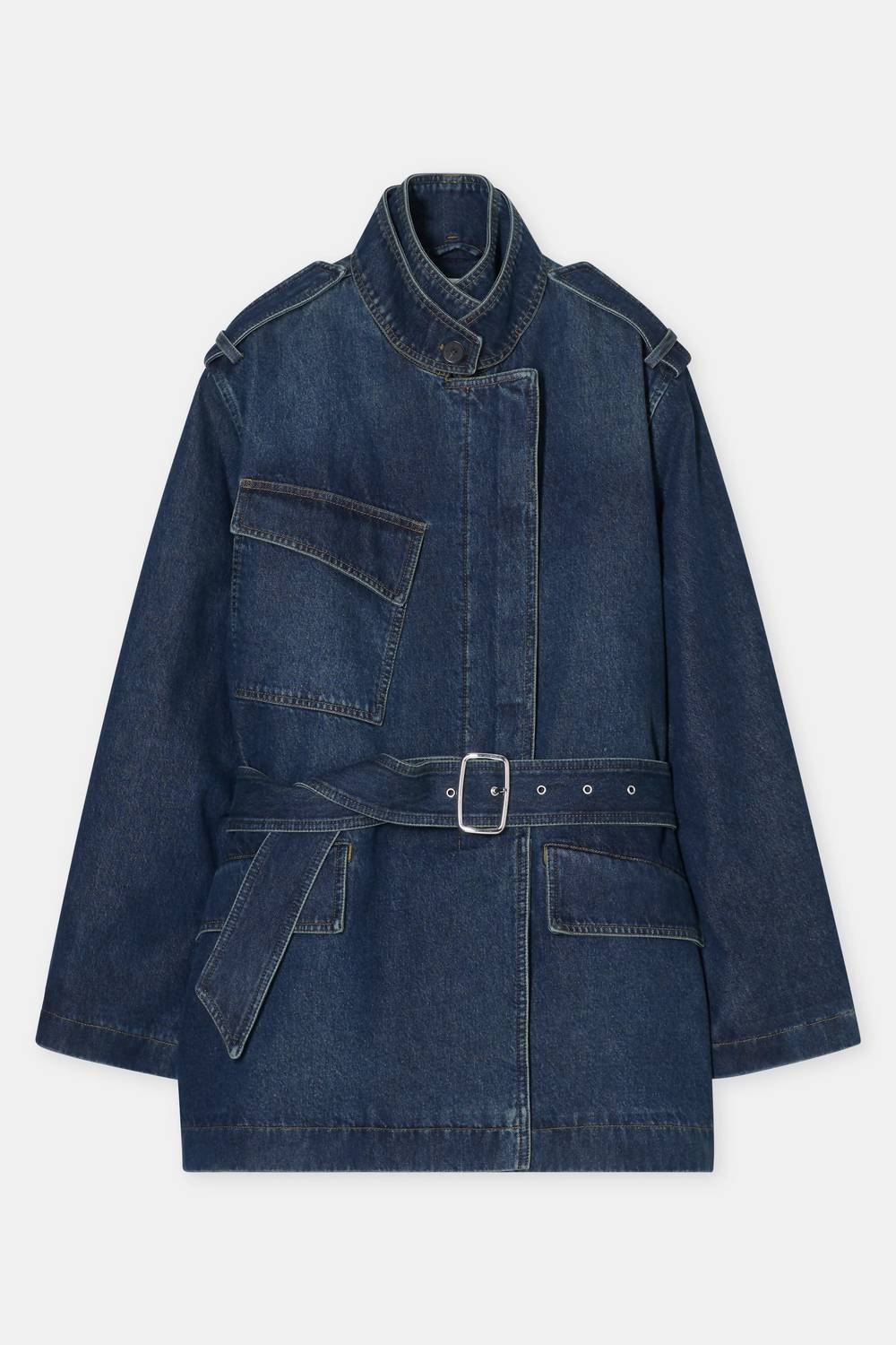 Closed - Short Denim Trench Coat