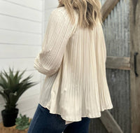 Tribal - Long Sleeve Blouse With Ruffle Collar