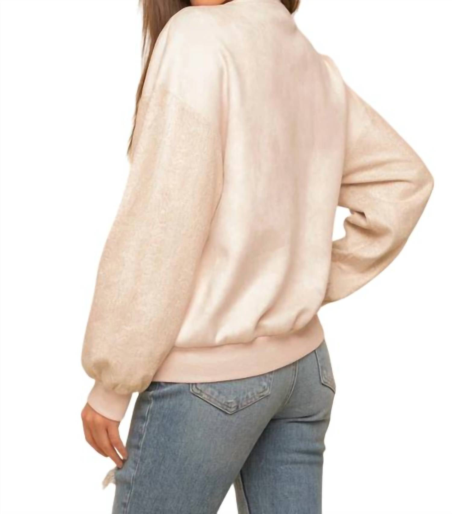 Hem & Thread - ANIMAL PRINT SLEEVE BOMBER JACKET