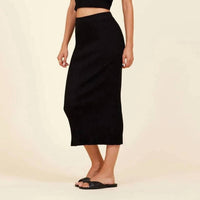 LAmade Slim Rib Midi Skirt in spanish villa - women's skirt - alternate view