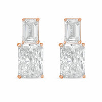 Diana M Jewels - Women's Emerald Lab-Grown Diamond Stud Earrings (3.00 Ct TCW) - Signature