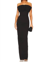 SAU LEE Noah Maxi Dress in black - women's dress