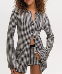 For Love & Lemons - Gingham Knit Jacket