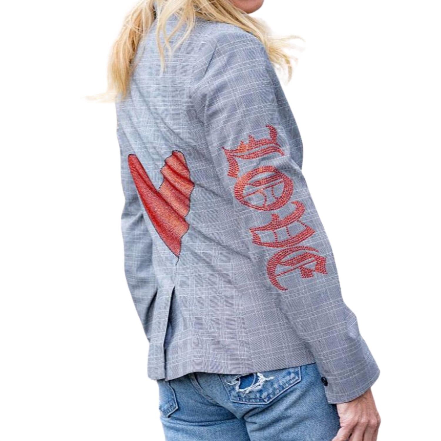 Hipchik - Heart Love Graphic Blazer