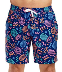 Tipsy Elves Party Pineapple Stretch Swim Trunks in multi - men's swimwear