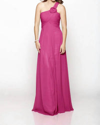Last Dress - One-shoulder Blossom Gown