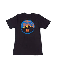OUTDOOR RESEARCH Men's Spoked Logo T-shirt in black - men's t-shirt - detail view