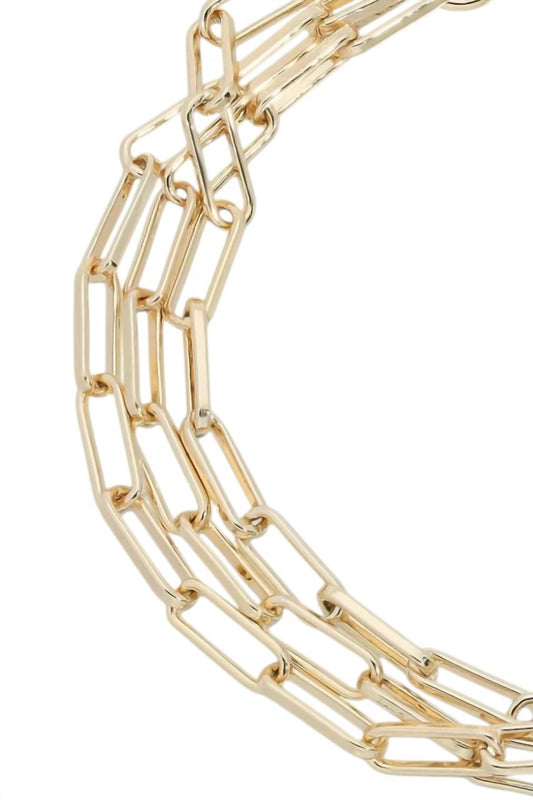 Eklexic - Women's Triple Elongated Link Chain Bracelet