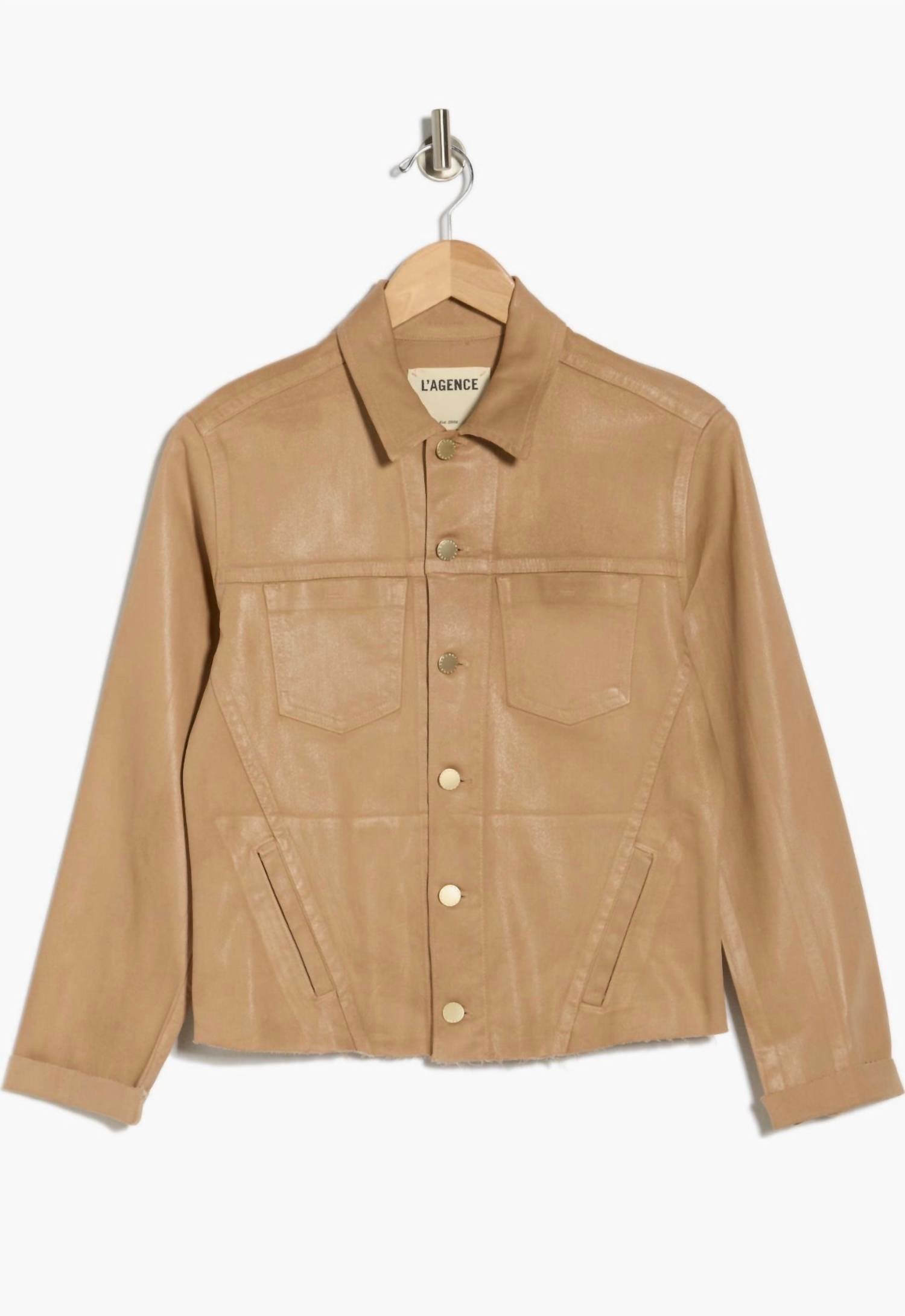 L'Agence - Janelle Slim Fit Raw Hem Jacket