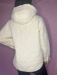 And The Why - Washed Quilting And Padding Half Zip-up Hoodie Jacket