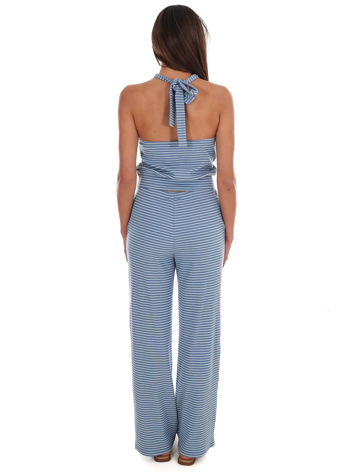 Bailey Rose - Women's All That And More Stripe Halter Top