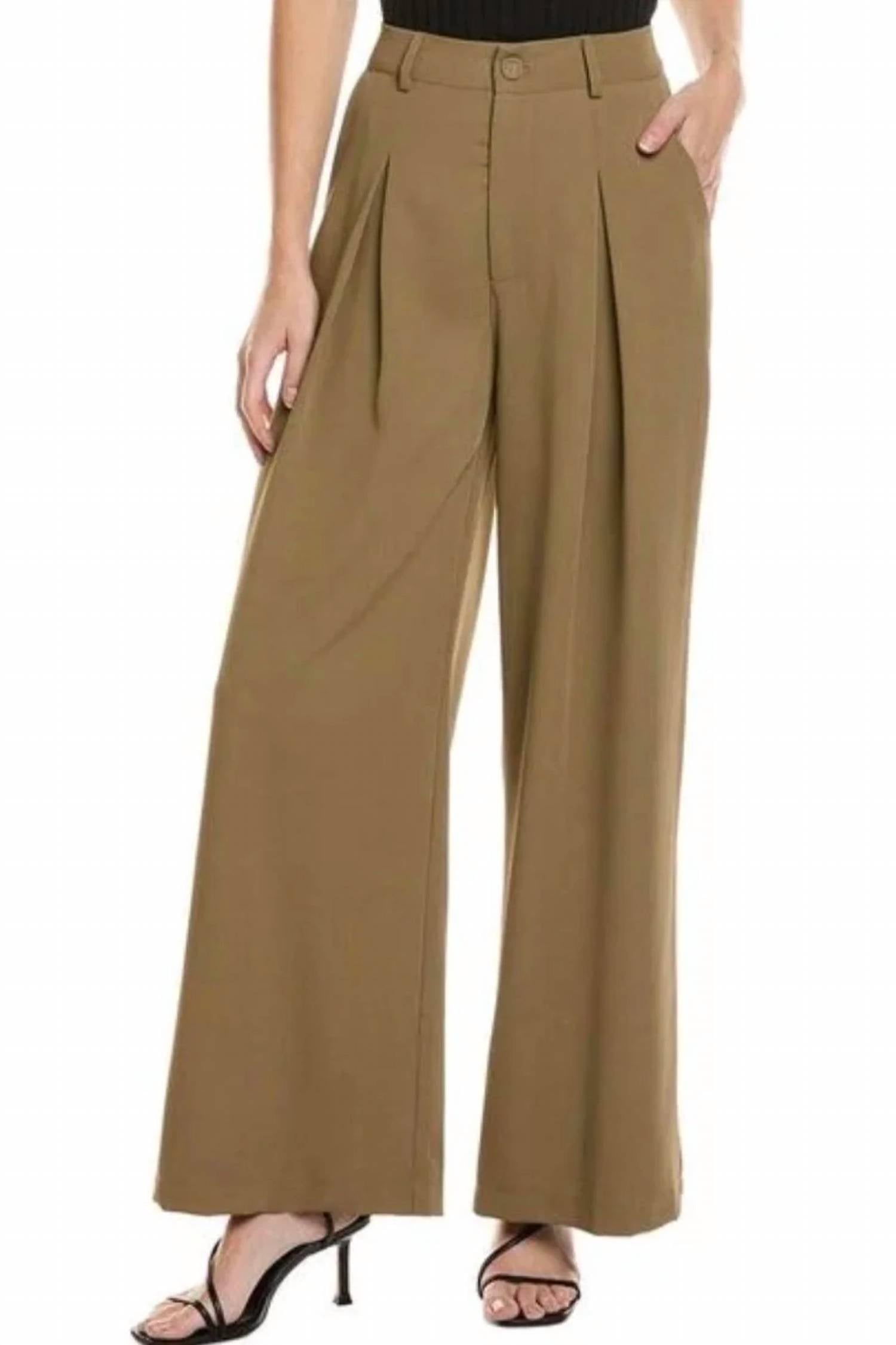 Gracia - Pleated Wide Legs Trousers