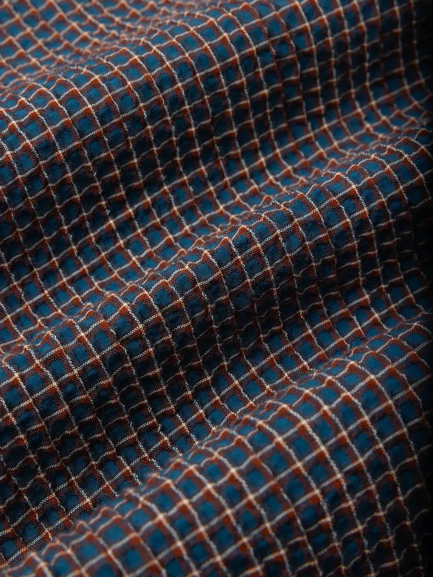 Kestin - Cramond Check Japanese Seersucker Shirt
