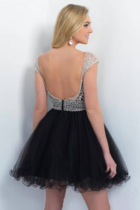 Blush Prom - Beaded Tulle Cocktail Dress
