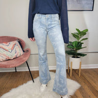 Kancan - Rosa Floral Print Flares Jean