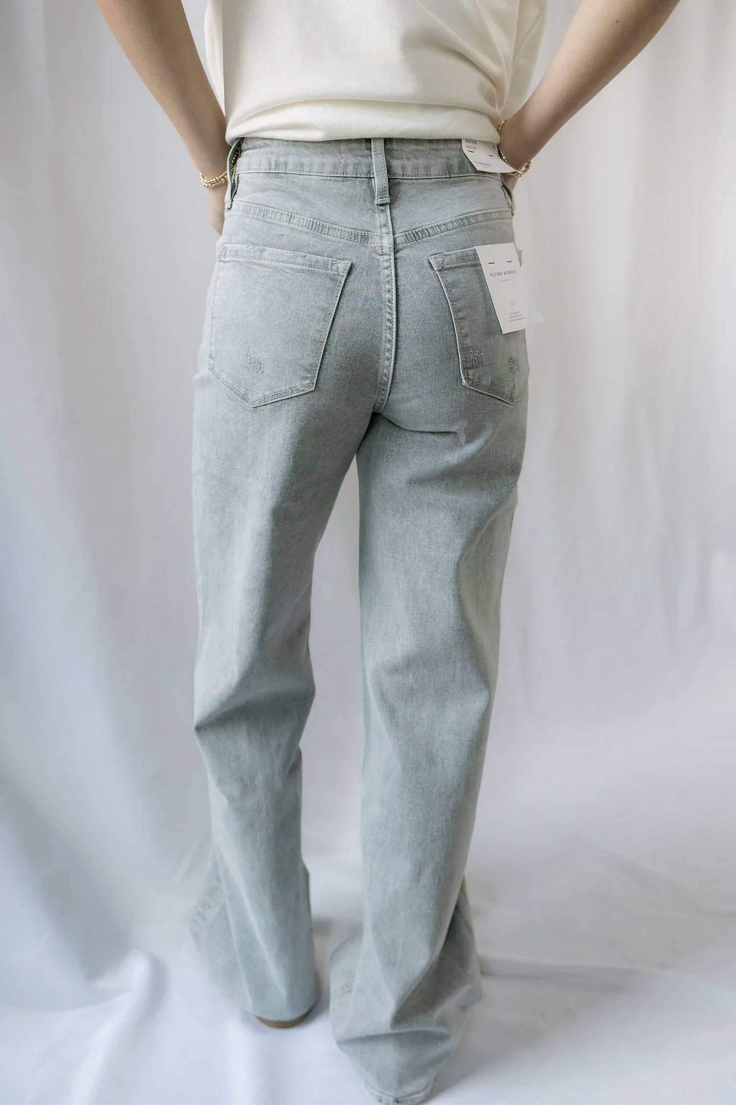 Flying Monkey - Montego Bay High Rise Wide Leg Jeans
