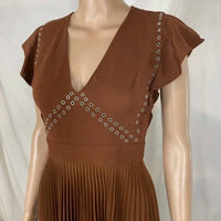 A.L.C. - Pleated Grommet Detail Dress
