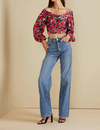 Amur - Francis Puff Long Sleeve Crop Top