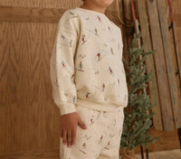 Rylee + Cru Relaxed Sweatshirt in skiers - kids' sweater - detail view