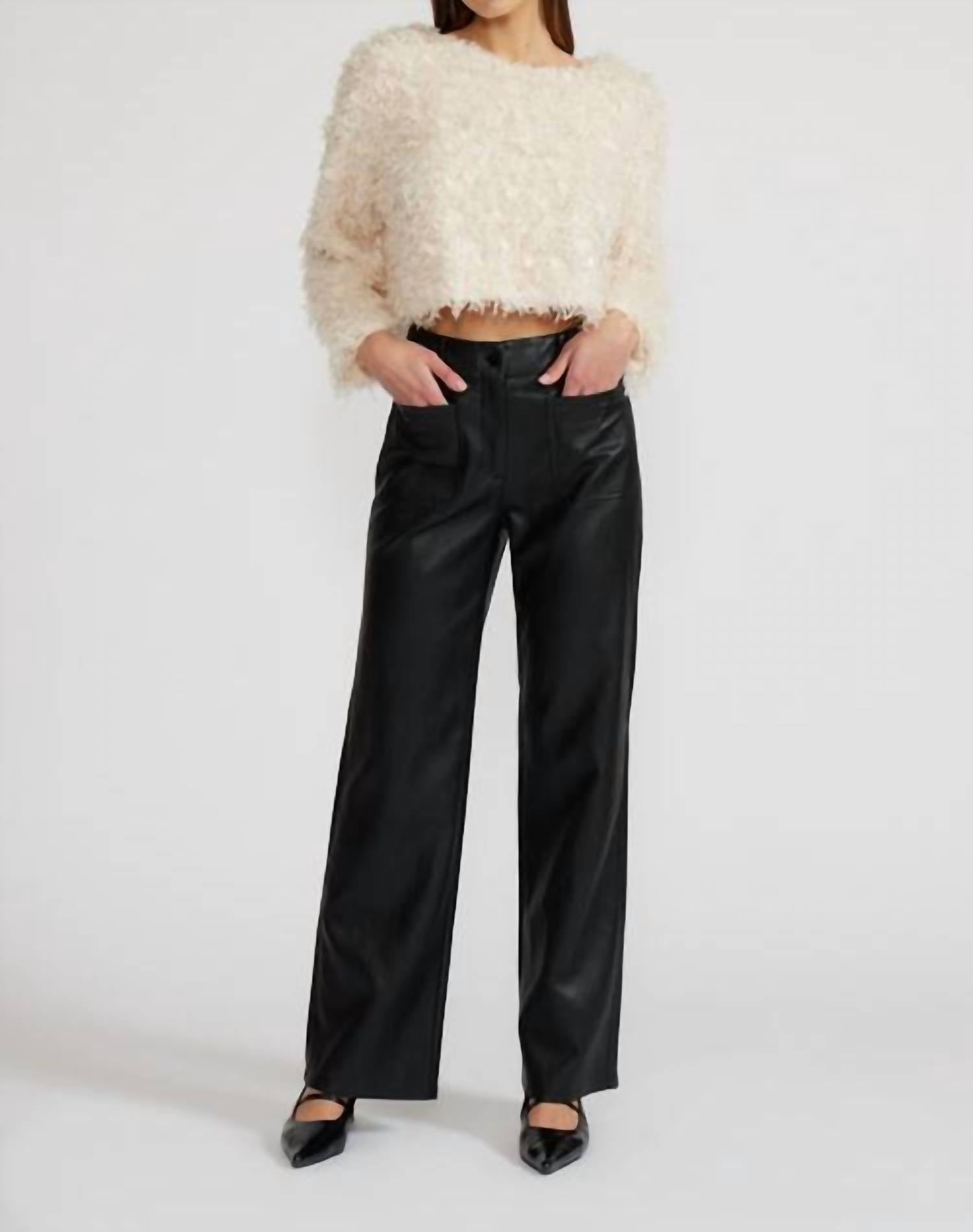 Lucy Paris - Erna Cropped Knit Sweater