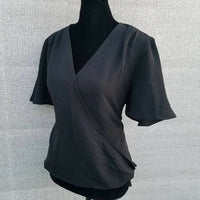 Alfani - Women's Short Sleeve V-neck Pleated Top