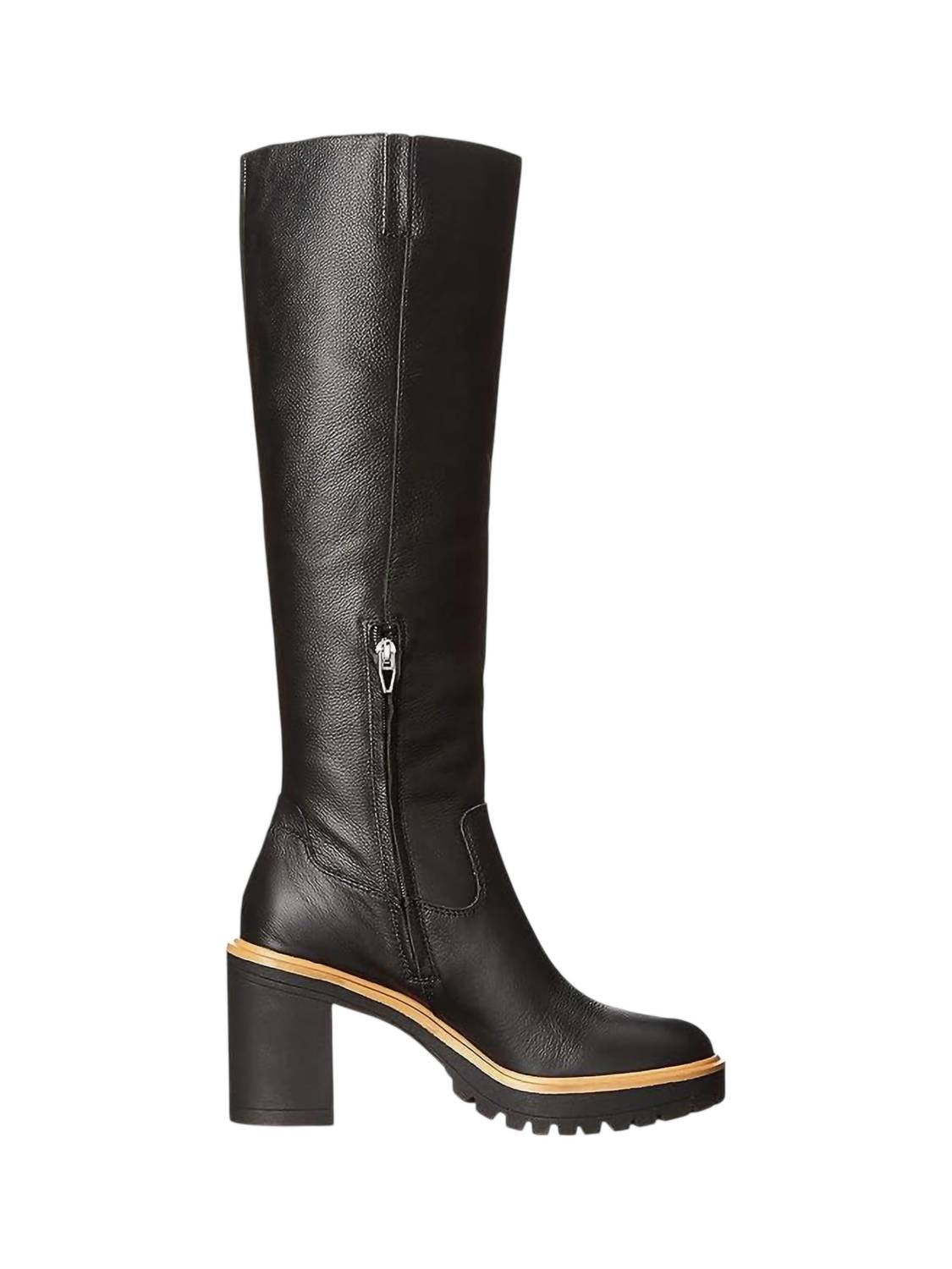 Dolce Vita Women's Corry H2o Boots in onyx leather - women's shoe - detail view