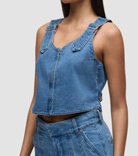 Hudson - Denim Buckle Vest