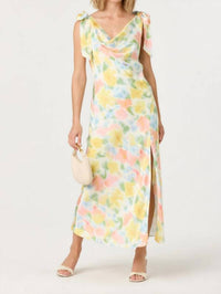 Astr - Allexina Front Thigh Slit Maxi Dress