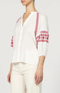Dear John Denim - "new Song" V-neck Button Front Top
