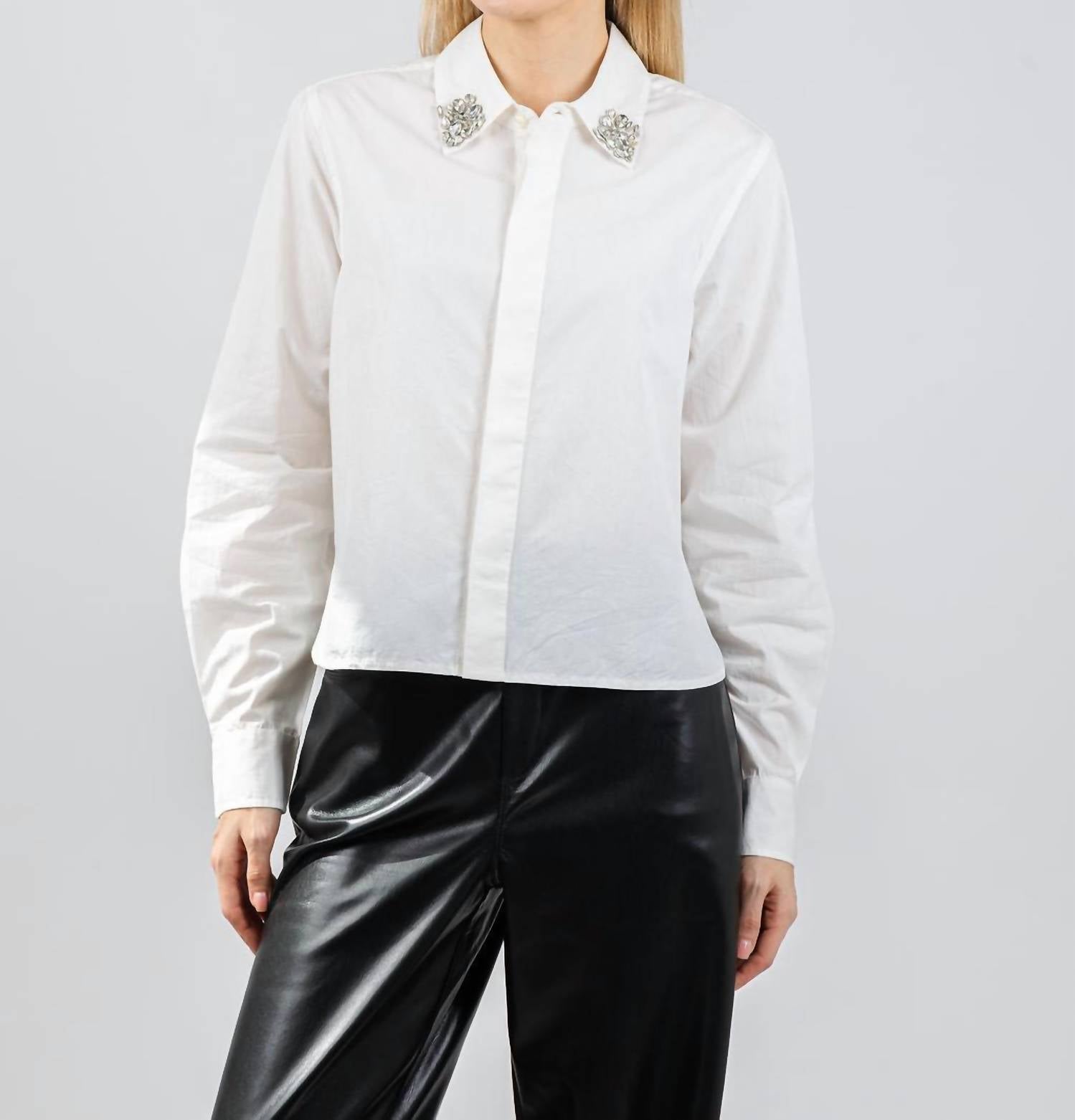 Mother - Honor Crystal Collar Shirt