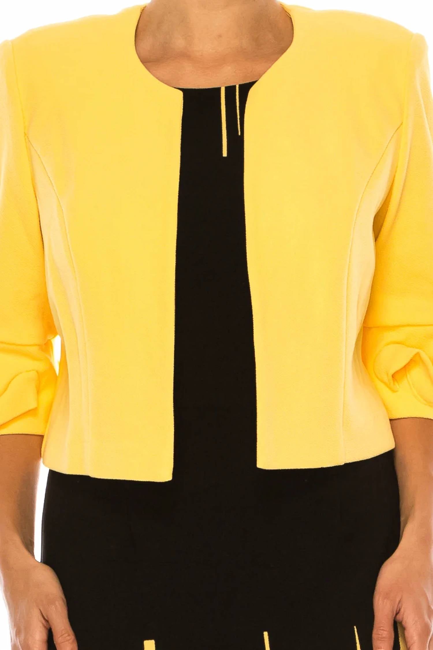 Maya Brooke - Abstract Lined Contrast Jacket Dress