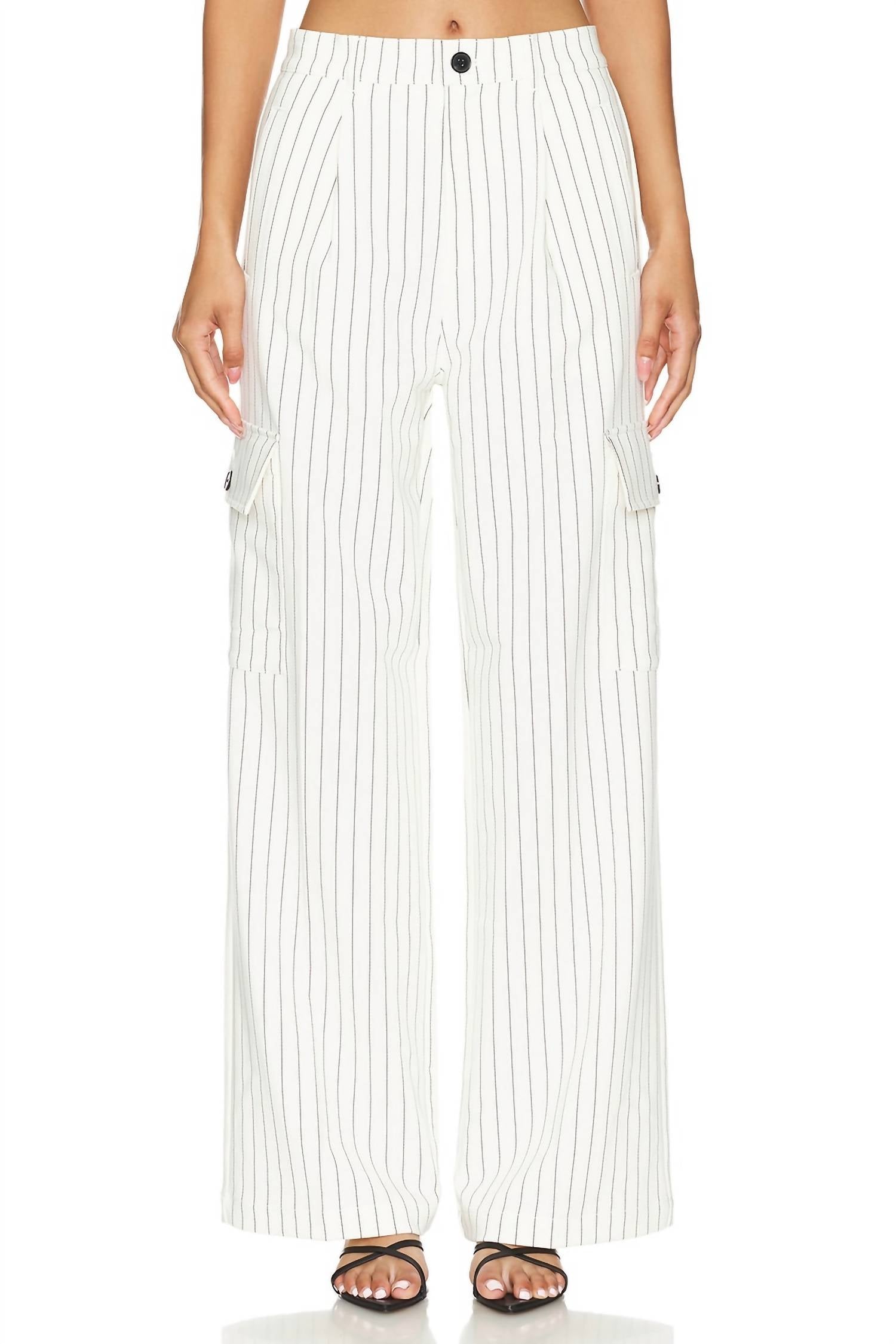Pistola - Brynn High Rise Relaxed Stripe Cargo Pants