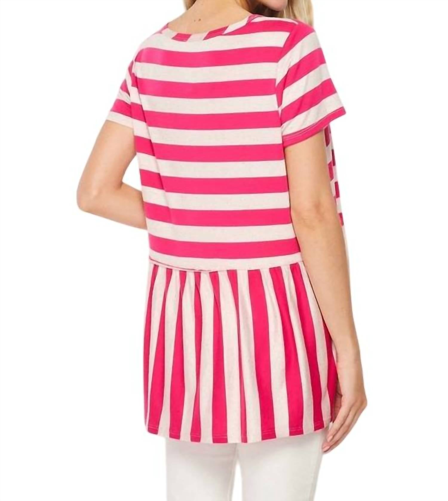 Honeyme - Stripe Babydoll Top -PLUS