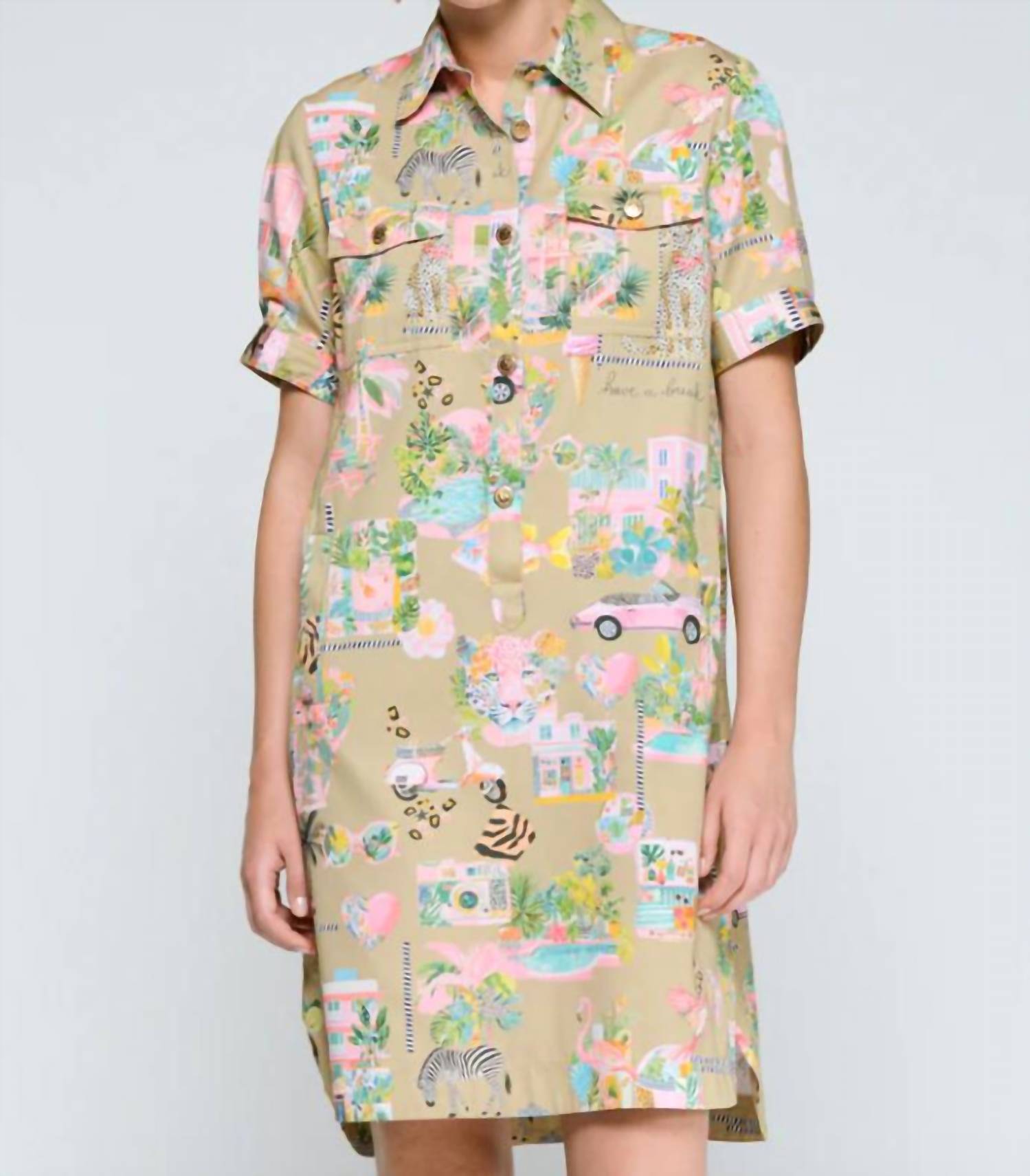 Vilagallo Short Shirt Dress in california - women's dress