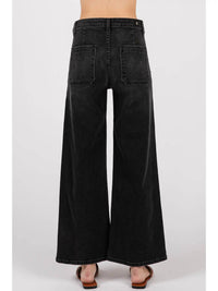 Letter to Juliet Hillside Avenue Sailor Pocket Jeans in washed black - women's jeans - detail view