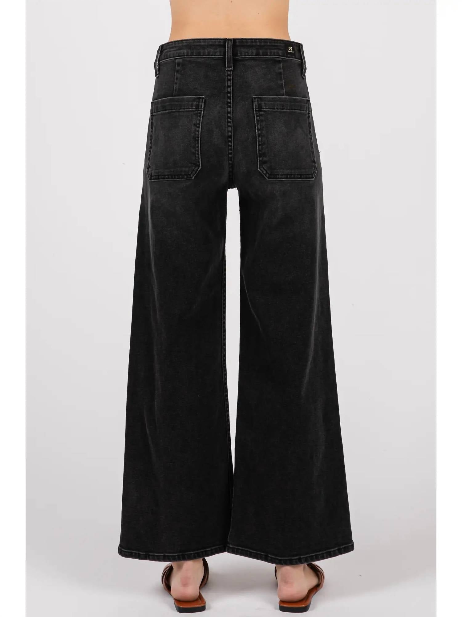 Letter to Juliet Hillside Avenue Sailor Pocket Jeans in washed black - women's jeans - detail view