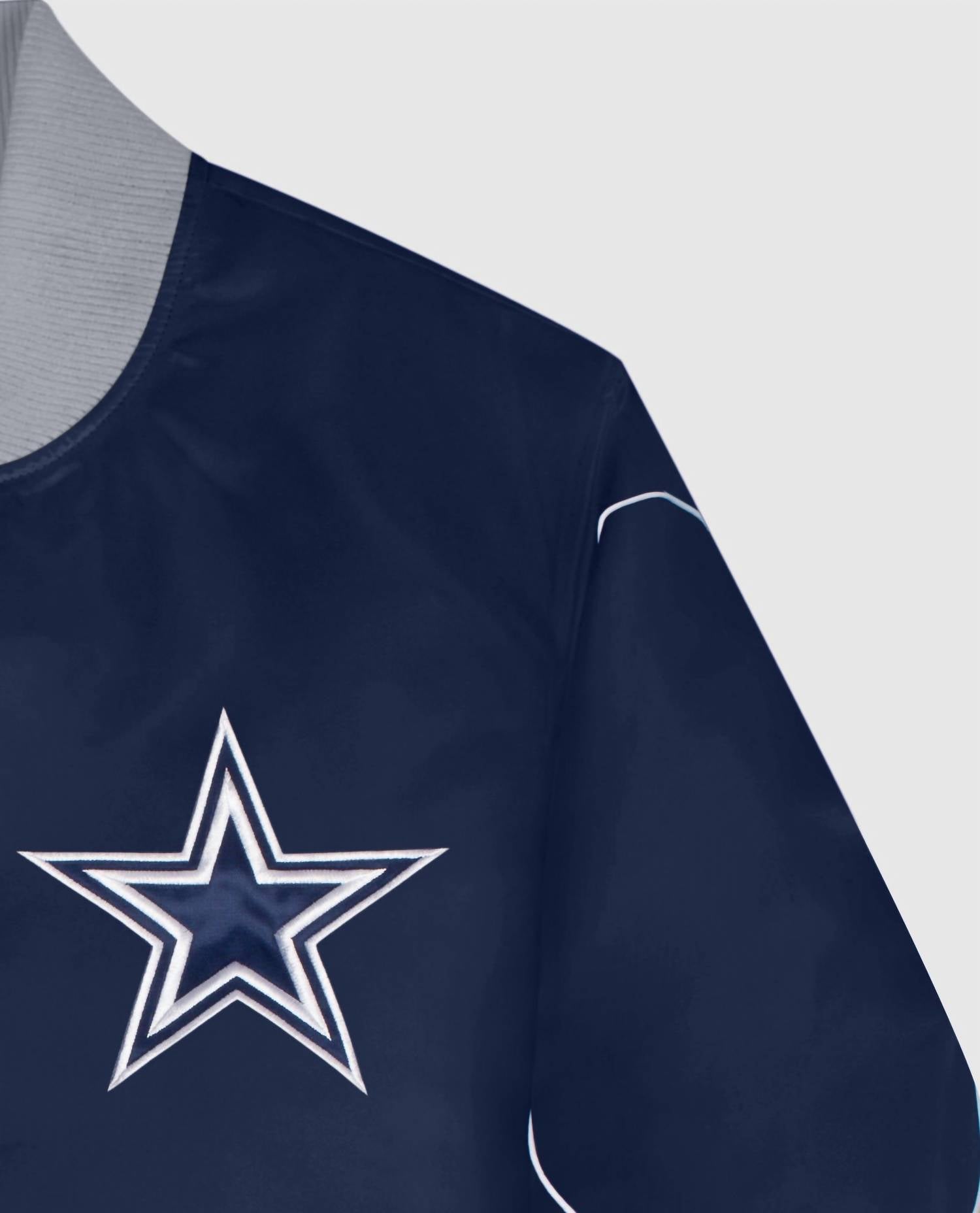 Starter - Men's Dallas Cowboys Snap-front Bomber Starter Jacket