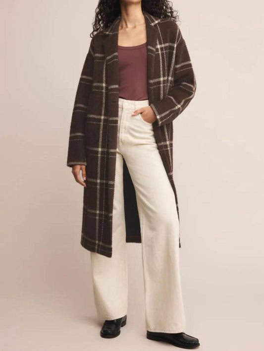 Z Supply - Long Plaid Knit Coat