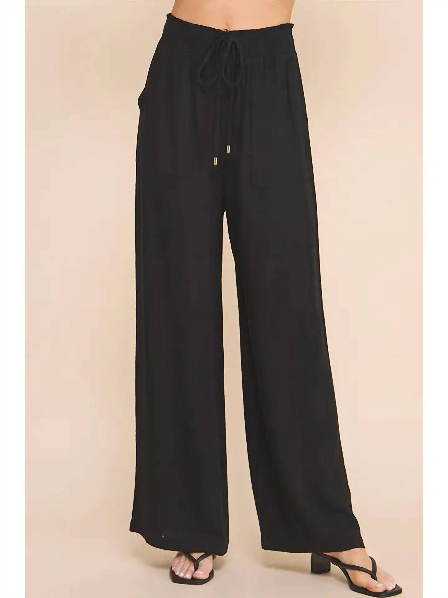 Allie Rose - Soft Linen Wide Leg Pants
