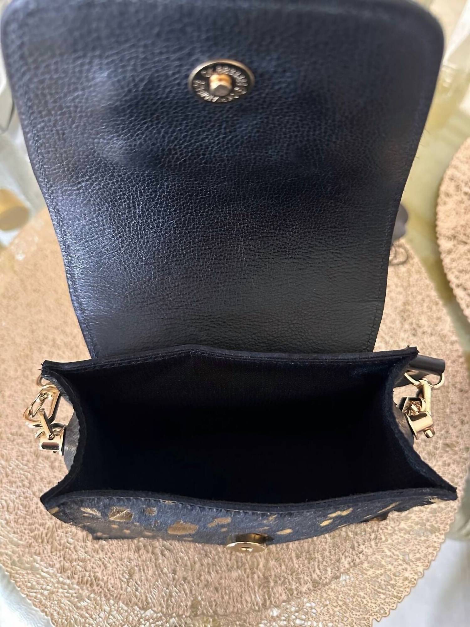 Belle D'Amour Women's The Kiki Handbag in black gold - women's bag - alternate view