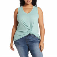 42Pops - V-neck Sleeveless Top - Plus
