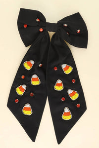 Sophia Collection - Women's Candy Corn Jeweled Bow Barrette Hair Clip