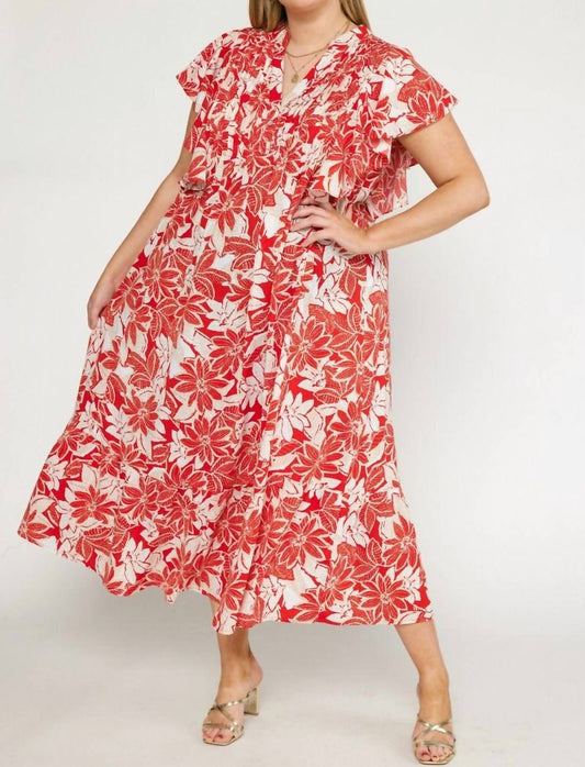 Floral Maxi Dress - Plus