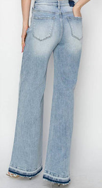 Risen - Women's High Rise Wide Leg Jeans