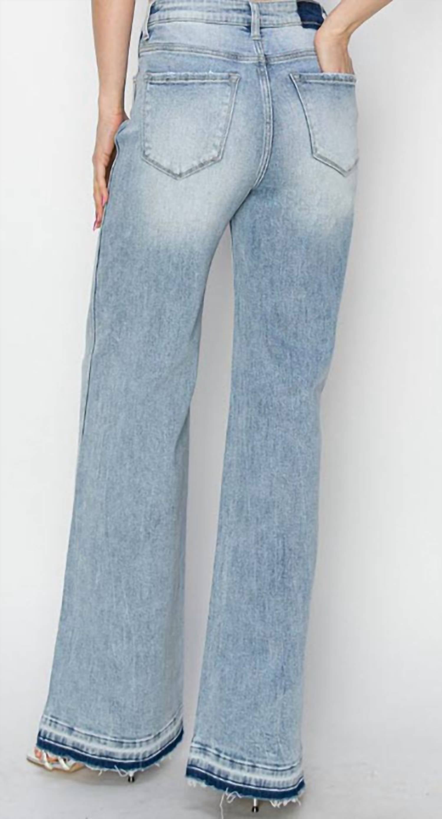 Risen - Women's High Rise Wide Leg Jeans