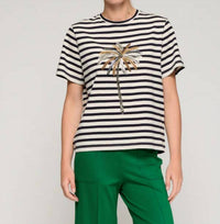 Vilagallo - Embroidered Palm Tree T-shirt