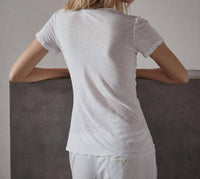 James Perse - Casual Tee With Reverse Binding V Neck Tee