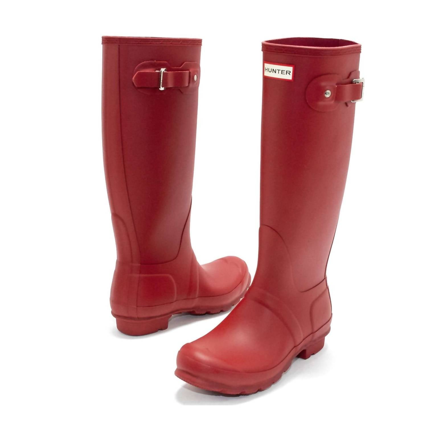 HUNTER Women's Original Tall Rain Boot in military red - women's shoe - view 5