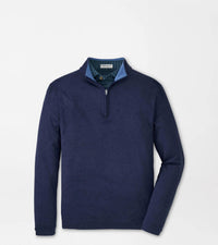 PETER MILLAR Ardent Air Performance Quarter-zip Pullover in navy - men's sweater - alternate view